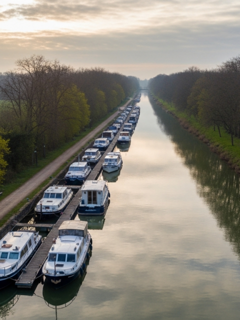 Illustration générée par IA du Halte nautique de Village-de-Selles