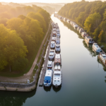 Illustration générée par IA du halte Nautique des Gallands
