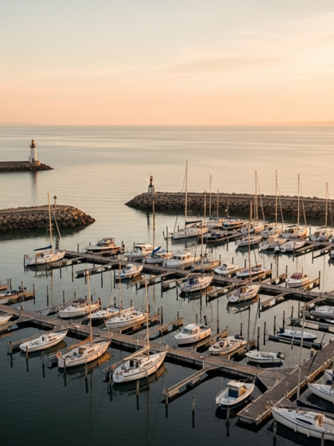 Illustration générée par IA du Port Abri