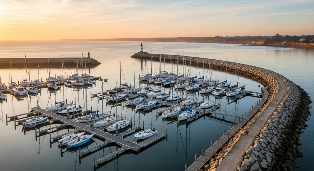 Illustration générée par IA du Port de Landrellec