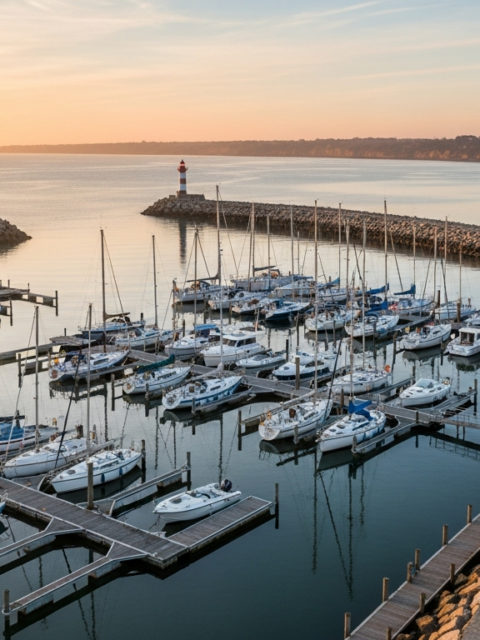 Illustration générée par IA du Port de Landrellec