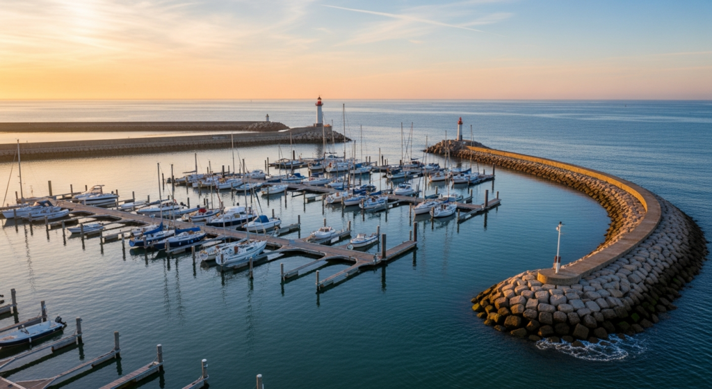 Illustration générée par IA du Port de plaisance