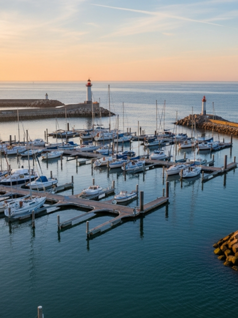Illustration générée par IA du Port de plaisance