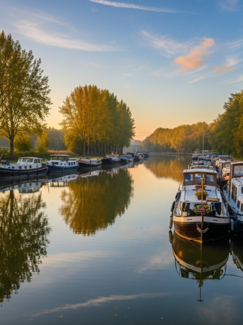 Illustration générée par IA du Port de plaisance de Thionville
