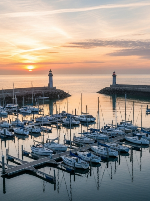 Illustration générée par IA du Port des Monards