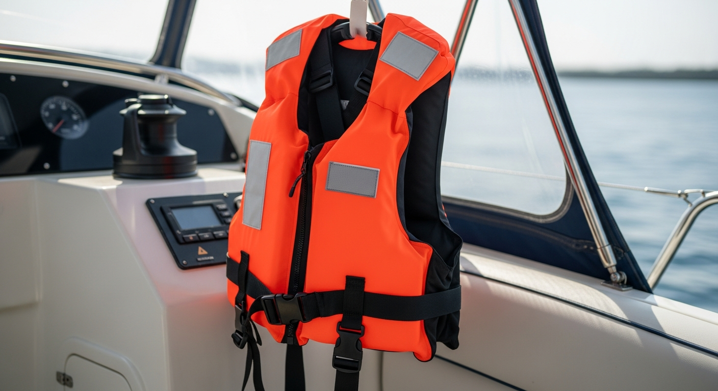 Gilet de sauvetage gonflable à bord, élément central du matériel obligatoire