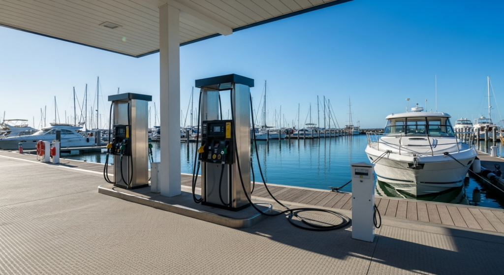 Faire le plein de carburant au port : station d'avitaillement sur ponton