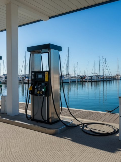Faire le plein de carburant au port : station d'avitaillement sur ponton