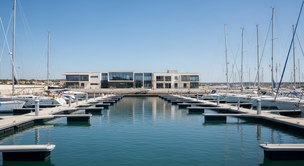Les services d'un port de plaisance : pontons équipés et capitainerie